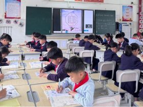 和詩以歌，書寫春天——定安縣山高學(xué)校小學(xué)部“春”主題硬筆書法展示活動(dòng)